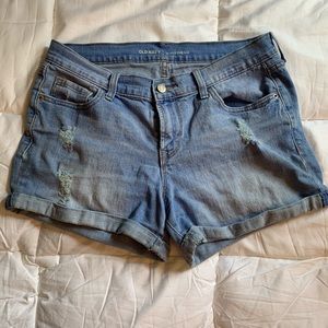 ON jean shorts